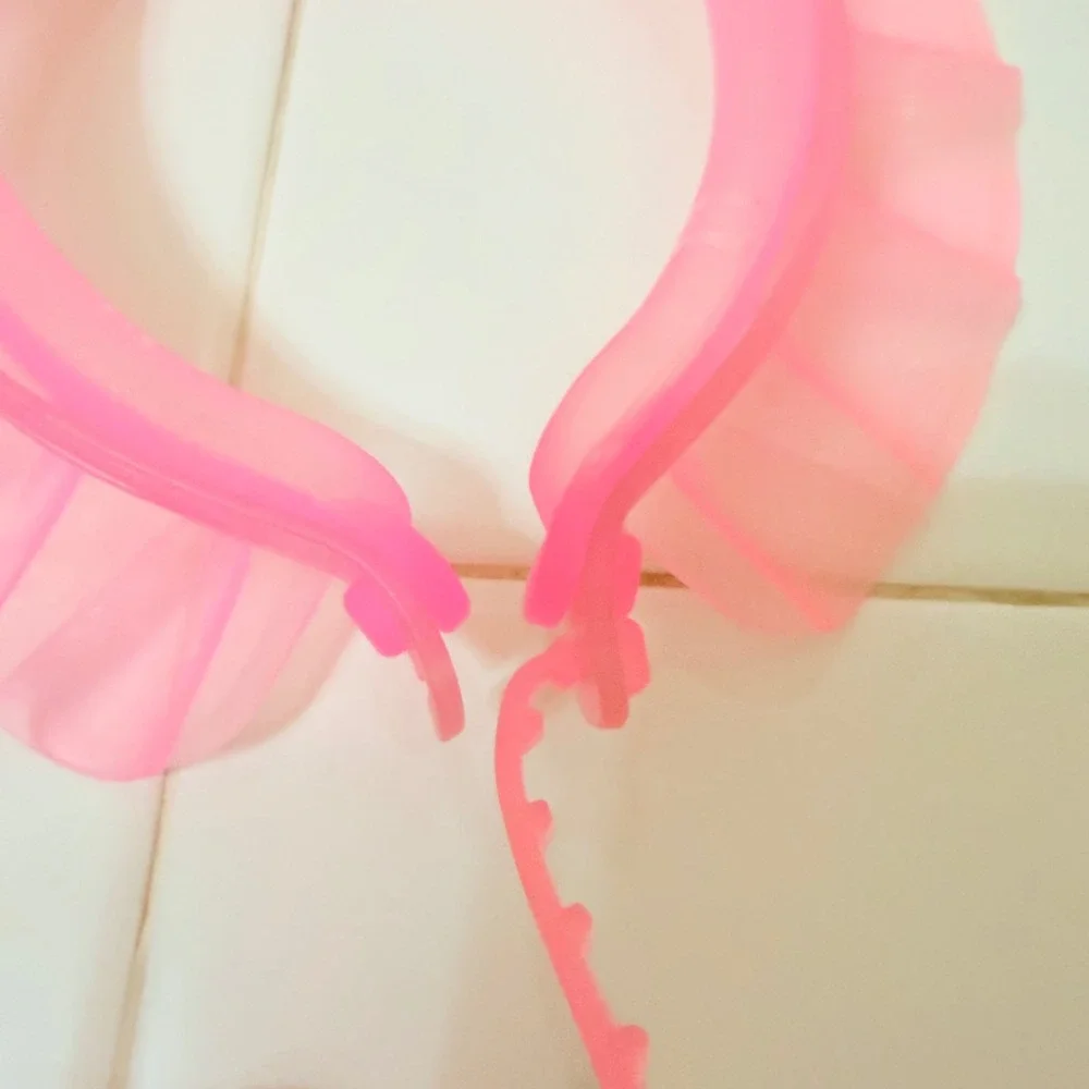 Pink Adjustable Baby Bath Visor Shampoo Shield for Hair Washing Water Guard